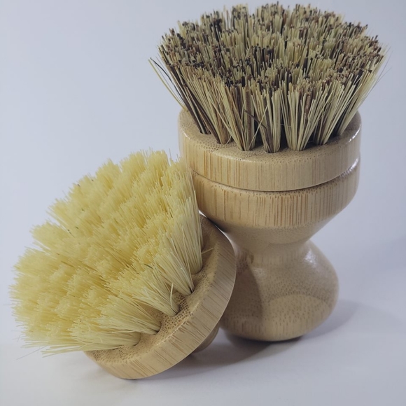 Natural eco friendly sisal bamboo dish brush with interchangeable heads - Picture 7 of 9